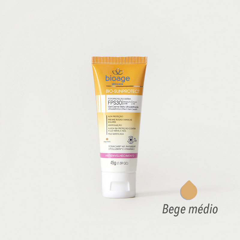 9446 - Protetor Solar Antienvelhecimento BEGE MÉDIO FPS 30 - 45G