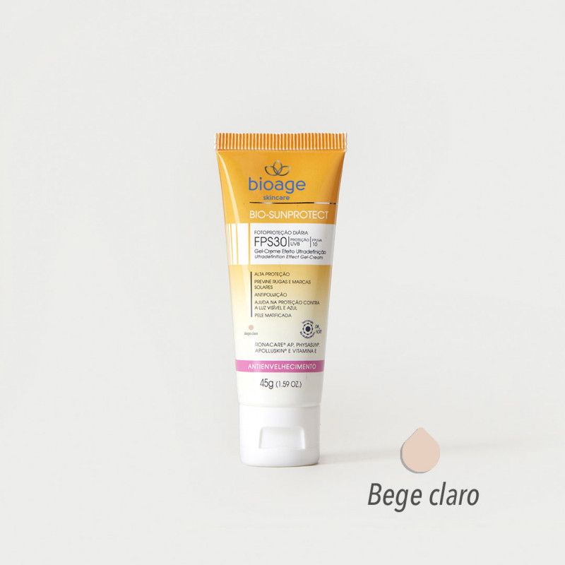 9667 - BIO-SUNPROTECT GEL-CREME EFEITO UD ANTIENV. FPS30 BEGE CLARO - 45G