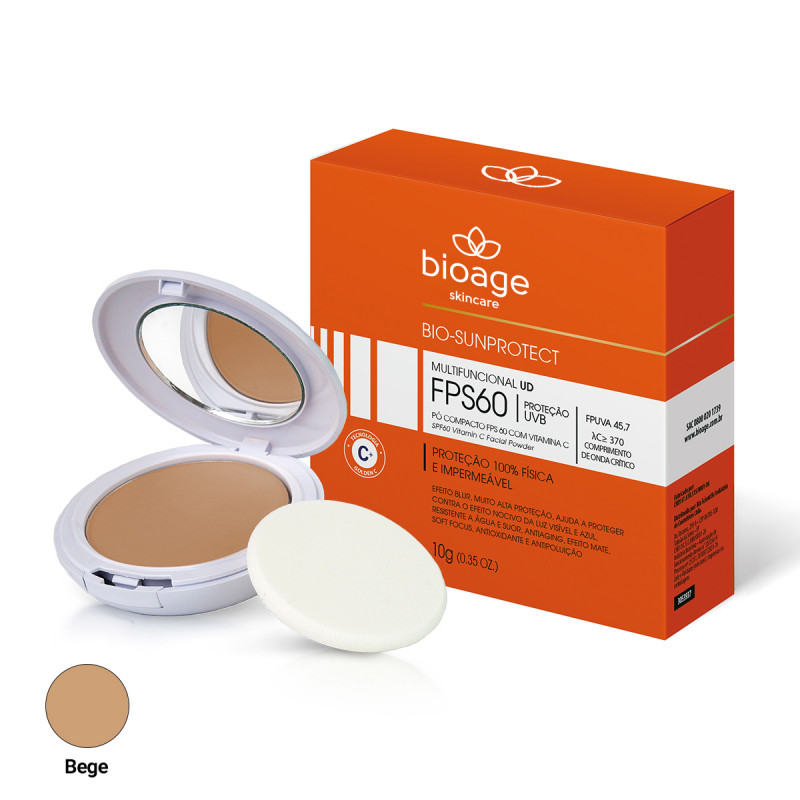 9745 - BIO-SUNPROTECT PÓ COMPACTO FPS60 VITAMINA C BEGE - 10G