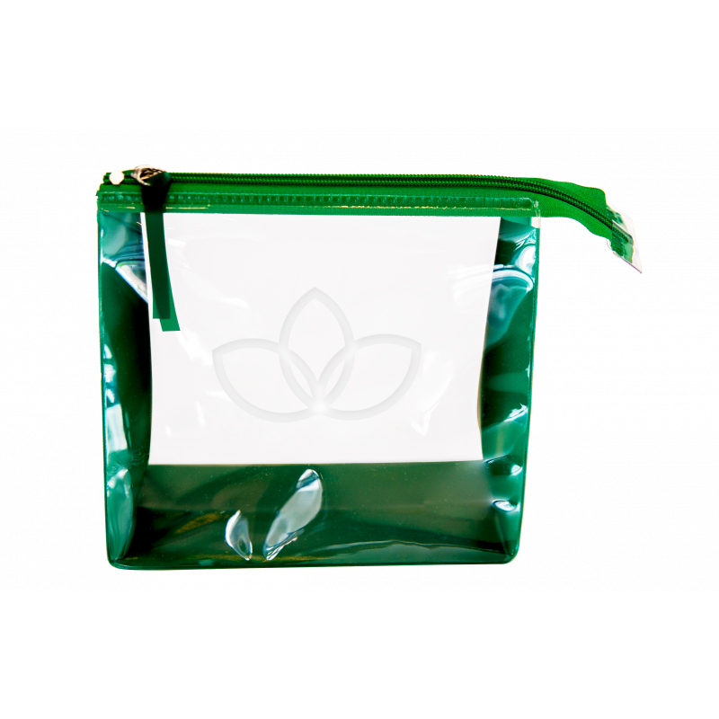 A008- NECESSAIRE TRANSPARENTE COLOR (LARANJA, VERDE, AZUL, ROSA) 4