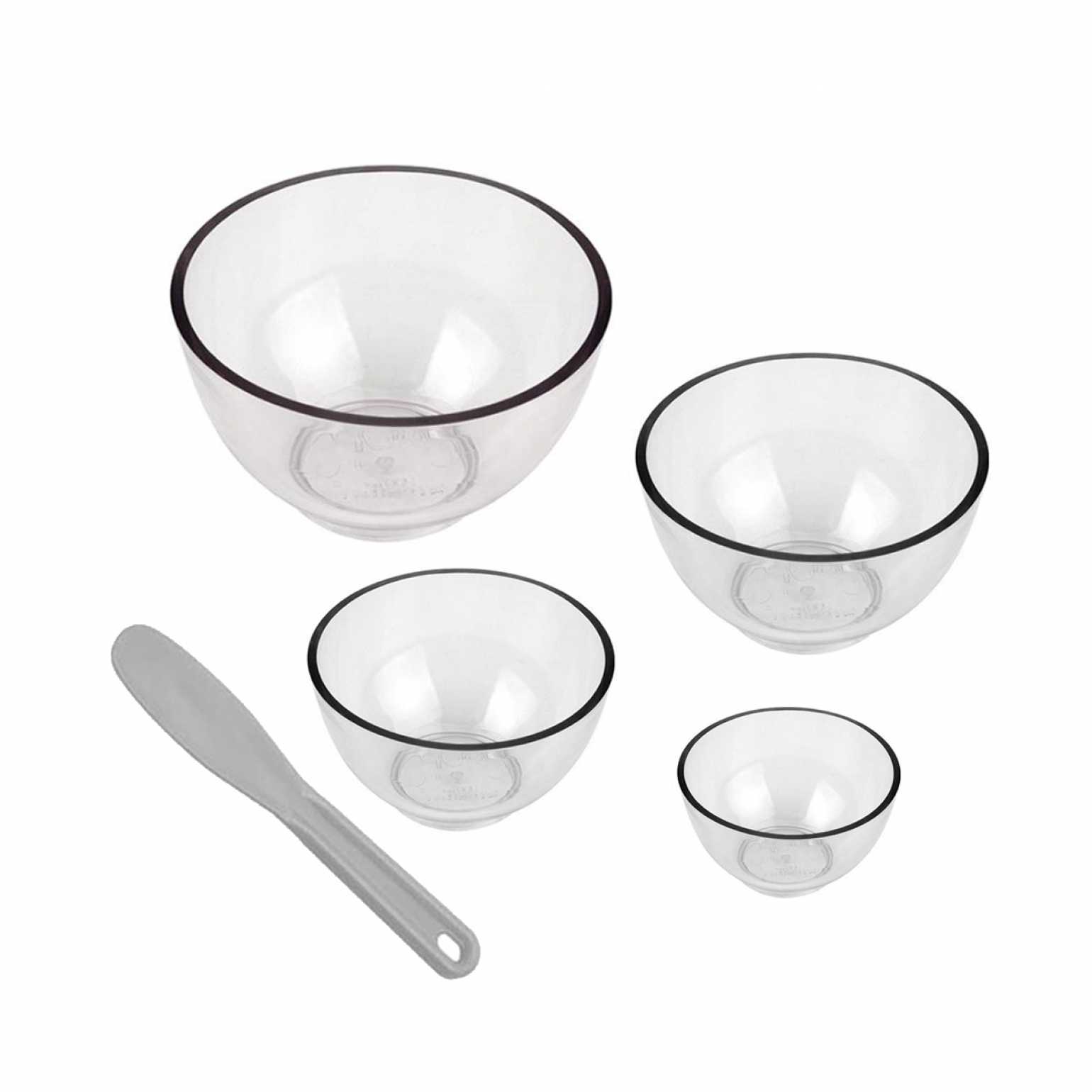 Kit 4 Cubetas e 2 Espátulas Translucida Estek